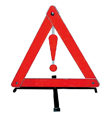 Cross foot warning triangle