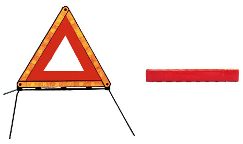 Splayed feet warning triangle